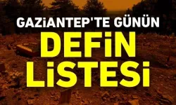 Gaziantep’te Defin Listesi 28 Nisan 2025