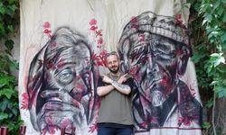 Nostaljik perde ve halıları sanat eserine dönüştürüyor