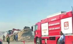 Gaziantep’te saman balyası yüklü tırda yangın