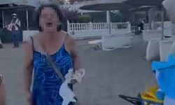 İzmir'de plajda sözlü saldırı kameraya yansıdı