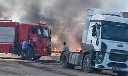 Gaziantep’te Dünya Tır Garajı’nda Yangın Çıktı
