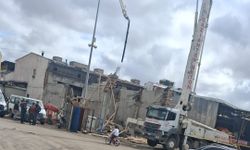 Gaziantep'te beton dökümü sırasında ahşap kalıp çöktü