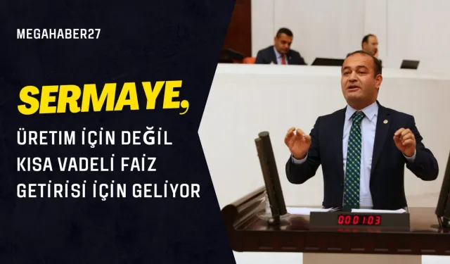 Sermaye, üretim için değil kısa vadeli faiz getirisi için geliyor