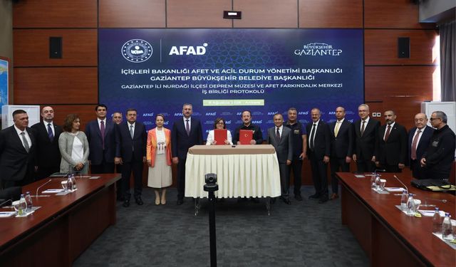 Nurdağı Deprem Müzesi ve Afet Farkındalık Merkezi için iş birliği protokolü imzalandı