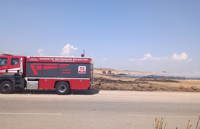 Gaziantep’te anız yangını