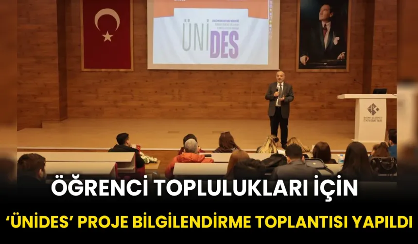 Öğrenci toplulukları için ‘ÜNİDES’ proje bilgilendirme toplantısı yapıldı