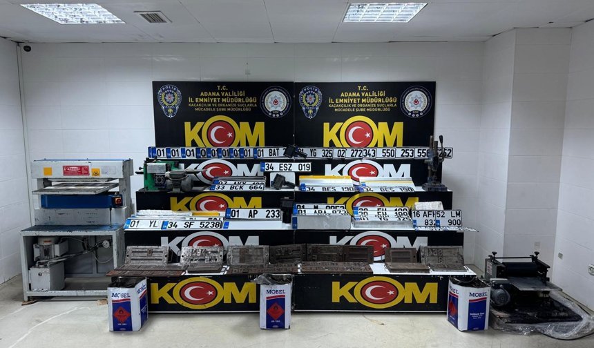 Merdiven altı plaka basım atölyelerine baskın