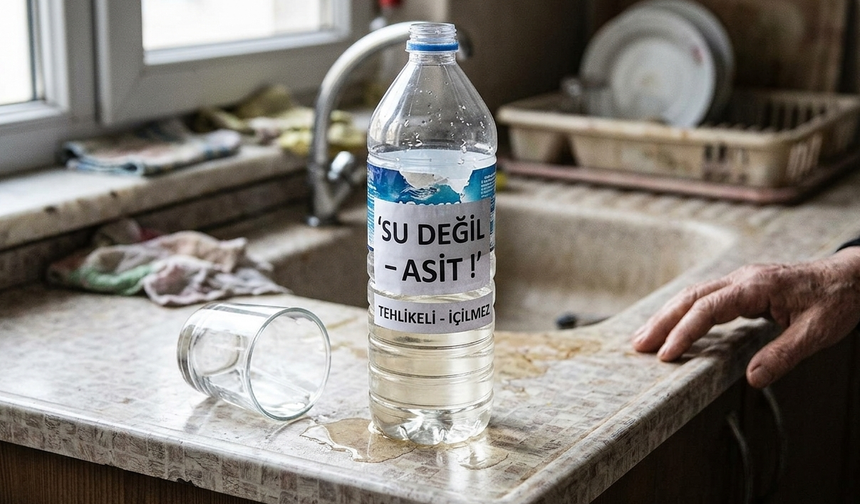 "Su" diye asit içti, hayatını kaybetti
