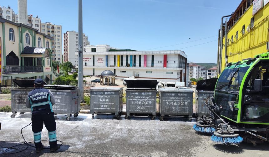 Şahinbey temizlik ekipleri bayram boyunca görevdeydi