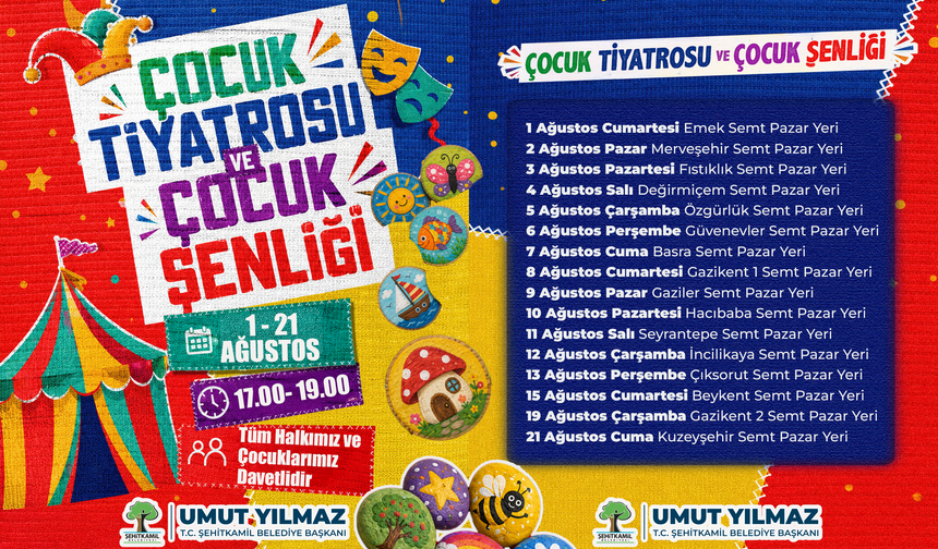 ŞEHİTKAMİL’DE ÇOCUK ŞENLİĞİ BAŞLIYOR