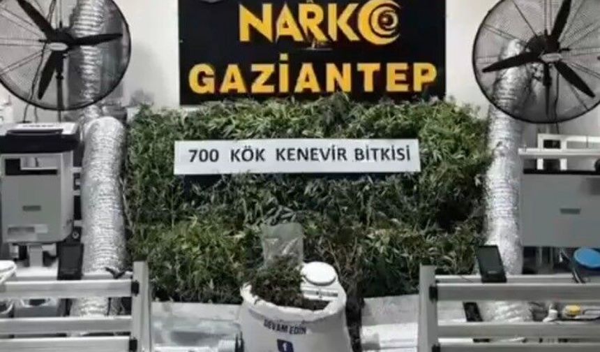 Gaziantep'te yasaklı madde imalathanesine baskın