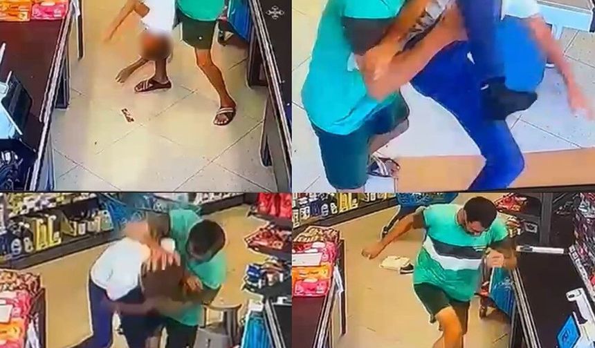 Çocuğu yerden yere vurarak darp etti, o anlar kameraya yansıdı