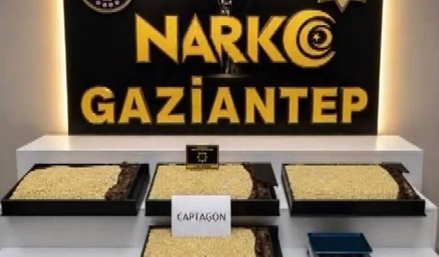 Gaziantep'te sanayi tipi mutfak araçlarına gizlenmiş 400 bin Captagon hap ele geçirildi