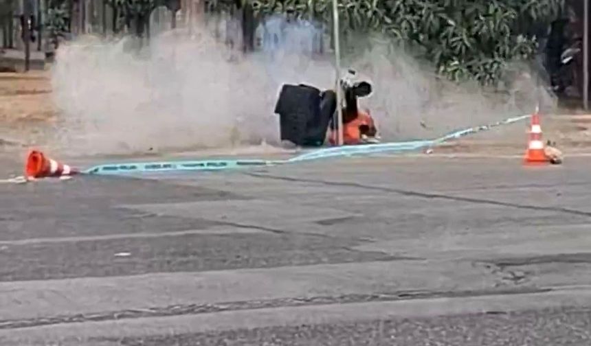 Gaziantep'te şüpheli çanta fünye ile patlatıldı