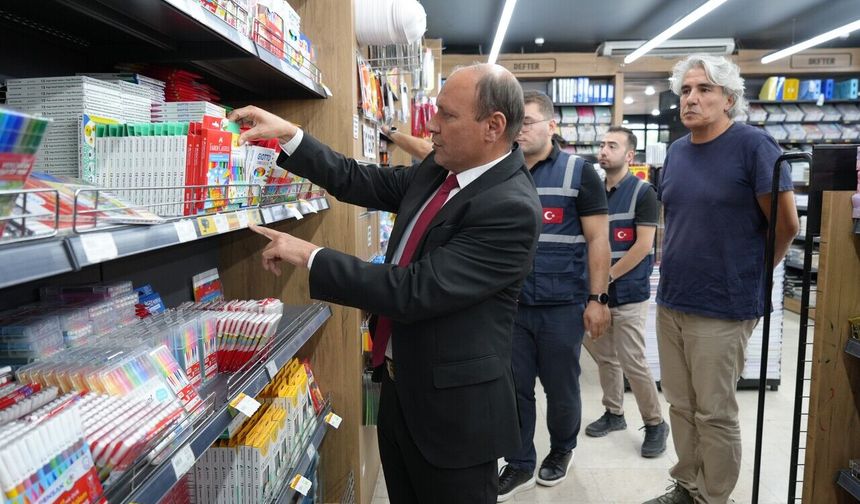 Gaziantep'te kırtasiyelere 'fahiş fiyat' ve 'etiket' denetimi
