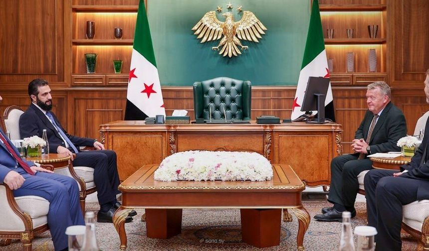 El-Şara, Danimarka Dışişleri Bakanı Rasmussen’i Şam’da Ağırladı