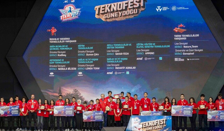 Teknofest Güneydoğu ödül töreni