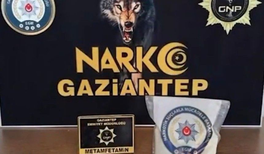 Gaziantep'te 1 kilo metamfetamin ele geçirildi