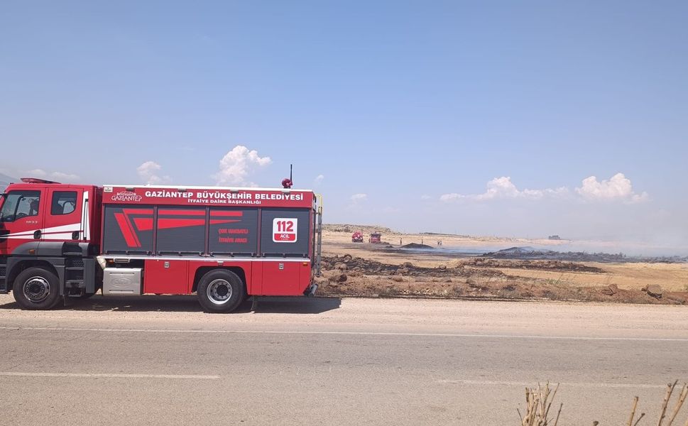 Gaziantep’te anız yangını