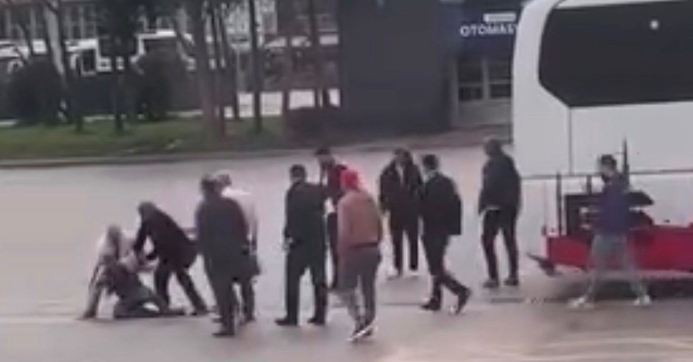 Bursa terminalinde yolcu ile şoför kavgası