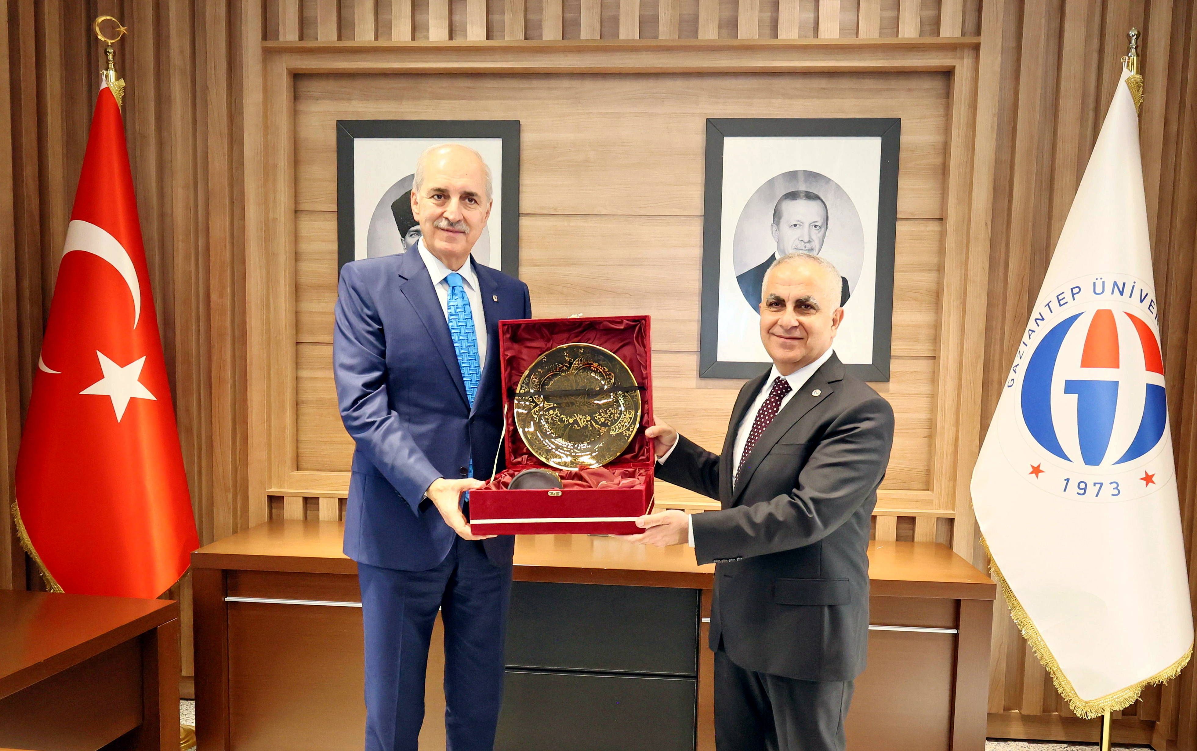 Tbmm Başkani Kurtulmuş, Gaün Rektörlüğünü Zi̇yaret Etti̇ (3)